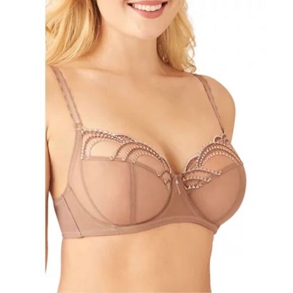 Wacoal Evocative Edge Full Figure Underwire Bra in Roebuck Nude - Picture 10 of 10